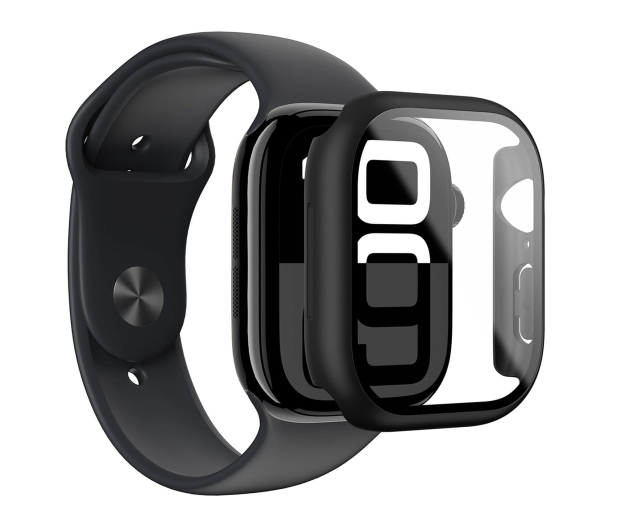 AmazingThing Etui ze szkłem hartowanym Radix Glass Apple Watch 46mm czarn - 1483765 - zdjęcie 3